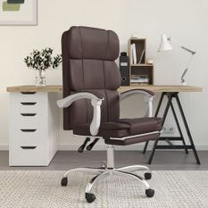 Fauteuil inclinable de bureau Marron Similicuir