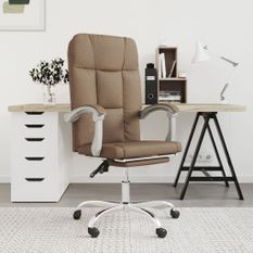 Fauteuil inclinable de bureau Marron Tissu