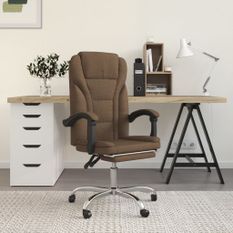 Fauteuil inclinable de bureau Marron Tissu