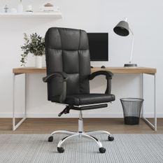 Fauteuil inclinable de bureau Noir Similicuir