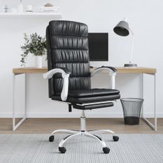 Fauteuil inclinable de bureau Noir Similicuir