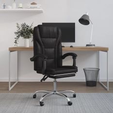 Fauteuil inclinable de bureau Noir Similicuir