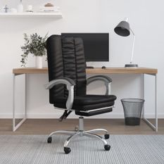 Fauteuil inclinable de bureau Noir Similicuir