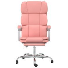 Fauteuil inclinable de bureau Rose Similicuir