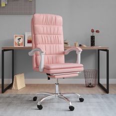 Fauteuil inclinable de bureau Rose Similicuir