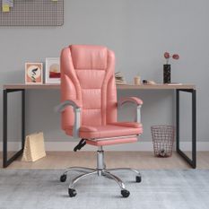 Fauteuil inclinable de bureau Rose Similicuir