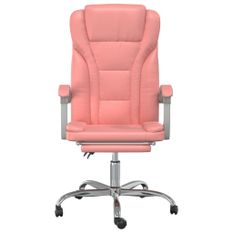 Fauteuil inclinable de bureau Rose Similicuir