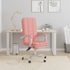 Fauteuil inclinable de bureau Rose Similicuir