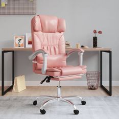 Fauteuil inclinable de bureau Rose Similicuir