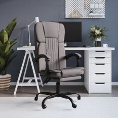 Fauteuil inclinable de bureau Taupe Tissu