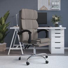 Fauteuil inclinable de bureau Taupe Tissu