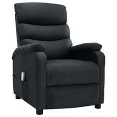Fauteuil inclinable de massage Gris foncé Tissu 6
