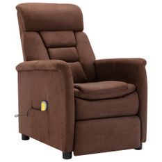 Fauteuil inclinable de massage Marron Similicuir daim 2