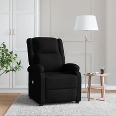 Fauteuil inclinable de massage Noir Tissu
