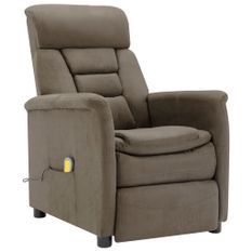 Fauteuil inclinable de massage Taupe Similicuir daim