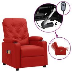 Fauteuil inclinable électrique de massage Bordeaux Similicuir 3