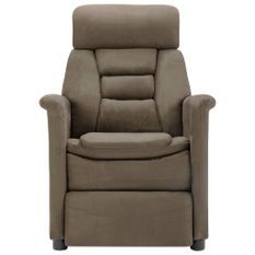 Fauteuil inclinable électrique de massage Taupe Similicuir daim