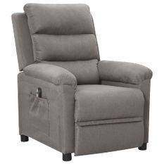 Fauteuil inclinable électrique Gris clair Tissu 4