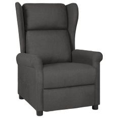 Fauteuil inclinable électrique Gris foncé Tissu