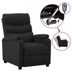 Fauteuil inclinable électrique Noir Similicuir 4