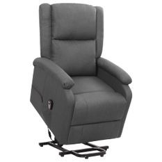 Fauteuil inclinable Gris foncé Tissu 21