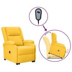 Fauteuil inclinable Jaune Tissu