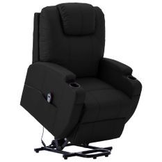 Fauteuil inclinable Noir Similicuir 5