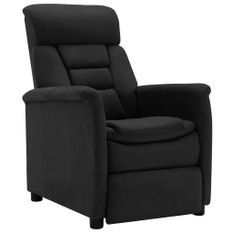 Fauteuil inclinable Noir Similicuir daim