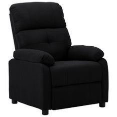 Fauteuil inclinable Noir Tissu 13
