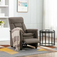 Fauteuil inclinable Taupe Similicuir daim 2