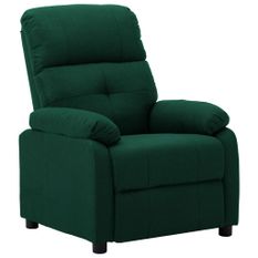 Fauteuil inclinable Vert foncé Tissu 22