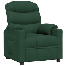 Fauteuil inclinable Vert foncé Tissu 8