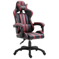 Fauteuil jeux video Xtreme simili cuir noir et bordeaux