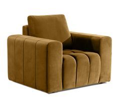 Fauteuil moderne capitonné LARKO velours