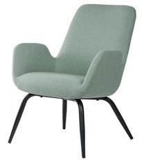 Fauteuil moderne tissu vert menthe Daly 66 cm