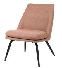 Fauteuil Mory - Confort moderne en tissu avec pieds métal noir