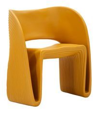 Fauteuil moutarde design contemporain pour intérieur et extérieur Sahara
