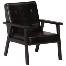 Fauteuil Noir Cuir véritable 4