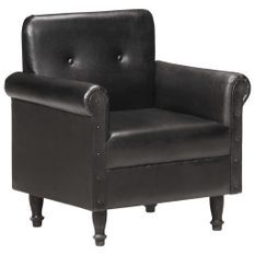 Fauteuil Noir Cuir véritable 12