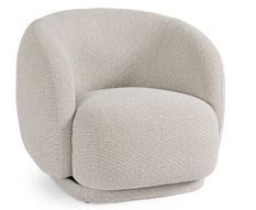 Fauteuil pivotant 360° BRITTANY Naturel