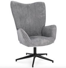 Fauteuil pivotant INAS – Similicuir & pieds acier noir