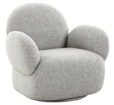 Fauteuil pivotant tissu bouclette MESSINA – Élégance moderne et confort dynamique