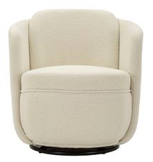 Fauteuil pivotant Torino crème design élégant moderne