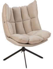 Fauteuil relax avec coussin beige Azia