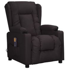 Fauteuil releveur inclinable de massage Noir Similicuir 2