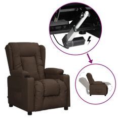 Fauteuil releveur inclinable Marron Similicuir