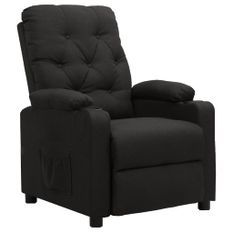 Fauteuil releveur inclinable Noir Tissu