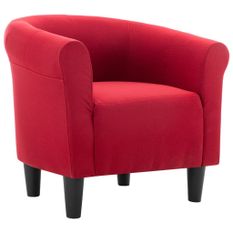 Fauteuil Rouge bordeaux Tissu Kenzy