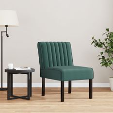 Fauteuil sans accoudoirs vert foncé velours