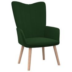 Fauteuil scandinave Vert foncé Velours